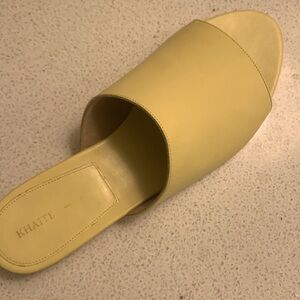 Khaite Women's Yellow Slide Sandals new.
